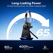 Wireless Headset with Mic for Work, Bluetooth 6.0 Headset picture