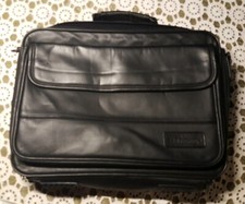 TARGUS ◇ BRIEF CASE LAPTOP BAG ◇ BLACK LEATHER  picture