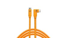 Tether Tools TetherPro USB-C to USB-C Right Angle Cable | Orange | 15 feet (4.6m picture