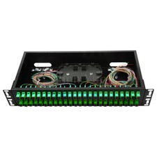 48 core Rack Mount Fiber Termination Box Patch Panel ODF SC APC Pigtail Adapter picture