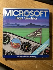 Vintage Microsoft Flight Simulator 1982 PC Color RGB 5-1/2” Floppy Complete picture