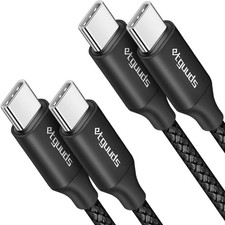 etguuds USB C to C Cable 12ft, 2Pack 60W Fast Charging Type C Black picture