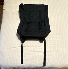 Herschel Large Black Backpack Polyester Padded Straps Snap Closure 3 Pockets picture