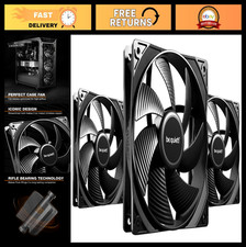 120mm PWM Case Fans Triple Pack - High-Speed Gaming PC Air Cooling, Low RPM, Opt picture