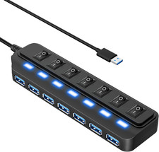 USB Hub 7 Port,Usb 3.0 Hub Splitter for Office,Home,School picture