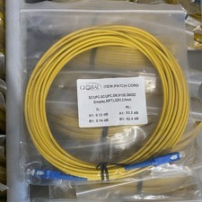 SC/UPC to SC/UPC, Simplex, 3mm  Jacket, Single Mode Fiber Optic Patch Cord, 30ft picture
