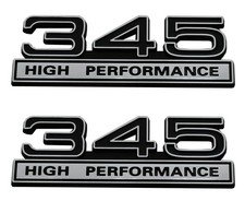 2pcs 345 5.7 Liter High Performance Engine Emblems Badge 3D Decals Stickers Cars picture