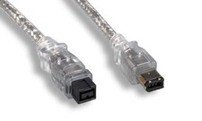 6FT Firewire 1394B Bilingual Cable Silver 9PIN 6PIN picture