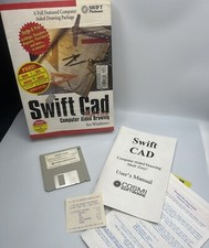Swift CAD Vintage Software 1995 Computer Aided Drawing For Windows 3.5” Disk picture