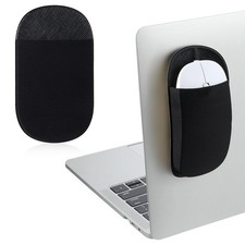 Slim Mouse Holder for Laptop, Universal Stick-On 13*7.5cm/5*3in, Black picture