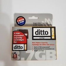 NOS Iomega 3.7GB Higher Capacity  One Cartridge for Ditto 2GB Drives Vintage picture