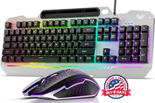 Combo De Teclado Y Ratón Para Juegos Con Cable, Teclas Multimedia Y Reposamuñeca picture