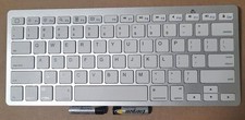 OMOTON KB066 Compact Bluetooth Keyboard Enhanced Function Keys Silver/White picture