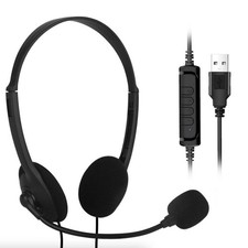 Lightweight Computer Headset With USB Connector For Call Center Use Work Office picture