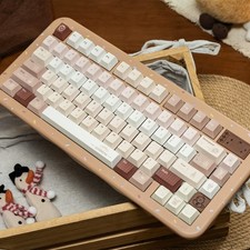 Beefun Caramel Island PBT Keycaps Cherry Profile Mechanical Keyboard Cute picture