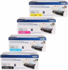 Brother TN-436 CMYK High Yield Toner Cartridge Set OEM TN-436BK/C/M/Y picture