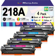 With Chip 4-Pack Toner Cartridge Black Cyan Magenta Yellow 218A W2180A picture