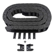 R18 Internal Size 10X20mm 1Meter Length Black Plastic Flexible Drag Chain Cab... picture