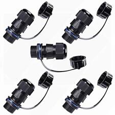 ANMBEST 5PCS Panel Mounting RJ45 Waterproof Connector Cat5/5e/6 Ethernet LAN Cab picture