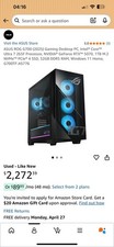 ASUS ROG G700 (2025) Gaming Desktop, Ultra 7, RTX 5070, 32GB, 1TB SSD, RGB picture
