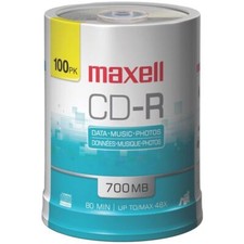 Maxell 648200 - CDR80100S CD-R 48x 700 MB/80-Minute Blank Discs on Spindle (100 picture
