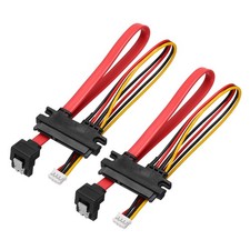 20cm PH2.0 4 Pin to SATA 7+15 Pin Power Cable, 2 Pack 90 Degree SATA Right Angle picture
