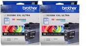 2 Genuine Sealed Brother LC3035BK XXL Black Inkjet Cartridges 2024 picture