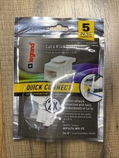 5-Pack Cat 5e RJ45 Insert, Quick Connect, White WP3476-WH-V5, Legrand On-Q {FF} picture