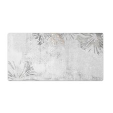 Decorative Desk Mouse Pad Mat PC Laptop Office Grey concrete and flowers 100x50 picture