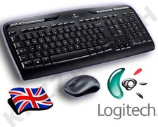 Logitech MK330 Wireless UK QWERTY KeyBoard & Mouse Desktop Combo Set in Black picture