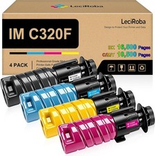 Compatible w/ Ricoh IM C320F Toner 4 Pack 842726 842727 842728 842729 Savin picture