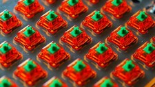 Hand Lubed and Filmed C3 Equalz Tangerine Linear Switches 67g (90 Count) picture