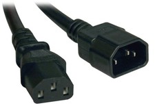 Tripp Lite 6' FT Power Extension Cord - P004-006 - Black PC Plug NOS picture