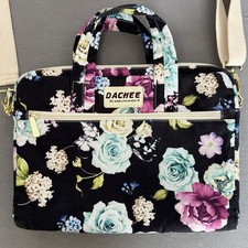 Dachee Floral Laptop Macbook 15.6” Bag Adjustable Shoulder Strap Front Pocket  picture