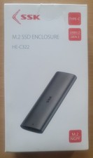 GENUINE SSK M.2 SSD ENCLOSURE HE-C322 TypeC USB 3.2 Gen 2 NGFF NEW Imperfect Box picture