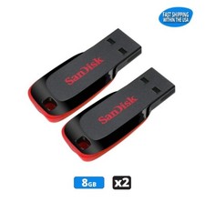 SanDisk Cruzer Blade 8GB USB 2.0 Flash Drive Thumb Drive Pen Drive (2 Pack) picture