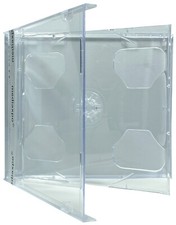 10.4mm Standard Clear Double 2 Discs CD Jewel Case (Smart Tray) Lot picture