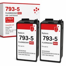 793-5 Red Ink Cartridge 2-Pack, with Pitney Bowes SendPro C200 C300 C400 C425... picture