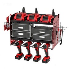 Power Tool Organizer Wall Mount with 8-Outlet Charging Station, 3-Layer Heavy... picture
