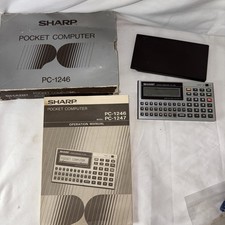 Sharp Pocket Computer PC-1246 w/ Programming Manual & Box Not Working Parts picture