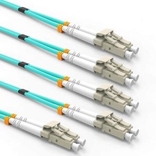 Fiber Patch Cable, Gigabit Fiber Optic Cables 10G LC to LC Multimode OM3 Fibe... picture