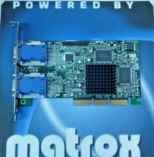 AGP Matrox Millenium G450 DUAL VGA 16MB Video Card 2x/4x G45+MDHA16DLXB picture