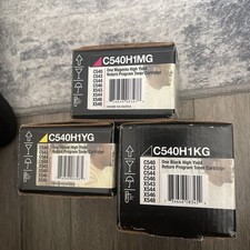 **Genuine Lexmark C540 C540H1KG, C540H4YG, C540H1MG CMYK Toner Set picture