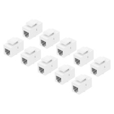 10 Pack Cat 3 Ethernet Coupler RJ11 Cat3 Coupler Jacks Ethernet Adapter, White picture