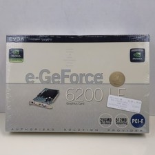 EVGA NVIDIA eGeForce 6200 LE 256MB PCI-E Graphics Card New Sealed Retro PC picture