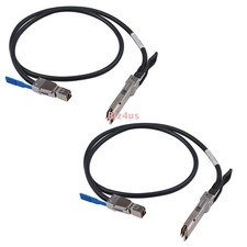 2PCS External SAS Cable QSFP SFF-8436 to SFF-8644 Hybrid HD Mini SAS Cable 100cm picture