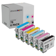 6PK T078 COLOR BLACK for EPSON 78 Ink Cartridge Set Stylus R260 R280 R380 RX580 picture
