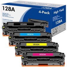 Set of 4PK CE320A 128A Toner Cartridge For HP LaserJet Pro CP1525NW CM1415FNW picture
