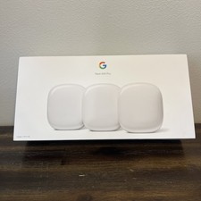 Google Nest Wifi Pro 6E 2 Port Wireless Mesh Router - Pack of 3 - Snow White New picture