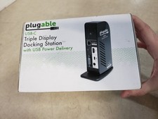 Plugable 13-in-1 USB-C Triple Monitor Docking Station USED picture